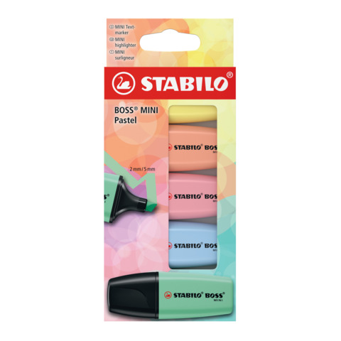 Evidenziatori Stabilo Boss® Mini Pastel - conf. 5 colori assortiti 07/5-2-02